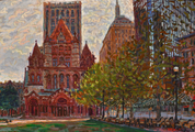 Early Morning, Copley Square; 24x36